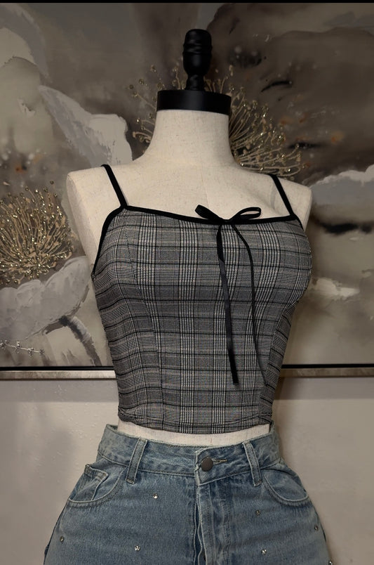 Black&Grey Corset Top