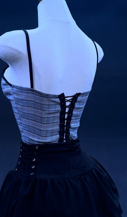 Black&Grey Corset Top